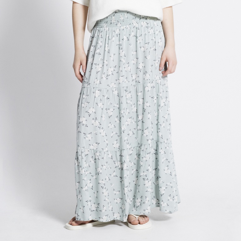 Maxi skirt "Luciana Print" Green